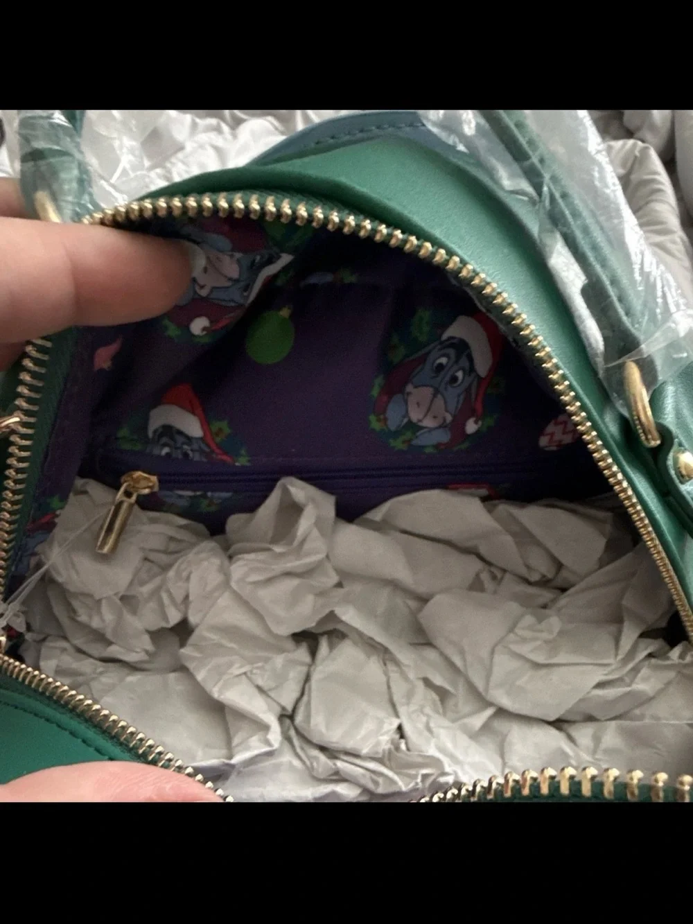 Eeyore Light-Up Crossbody Bag - Blue and Green NWT